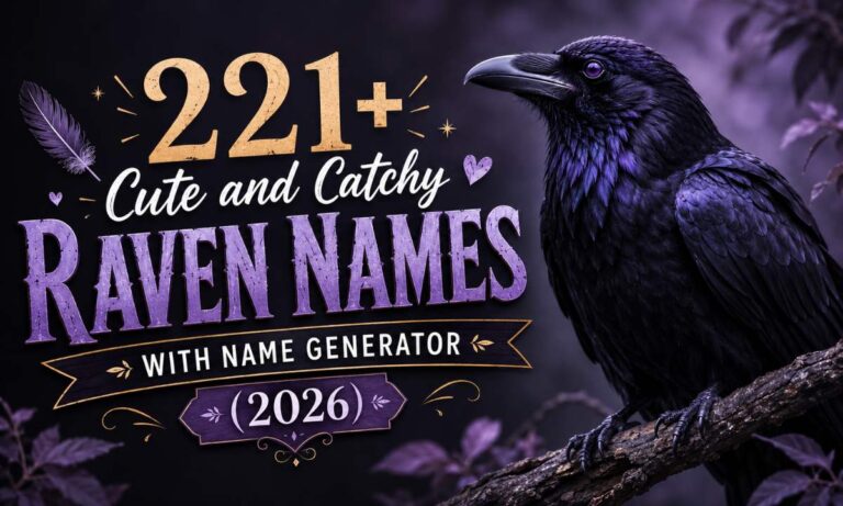 221+ Cute and Catchy Raven Names With Name Generator (2026)
