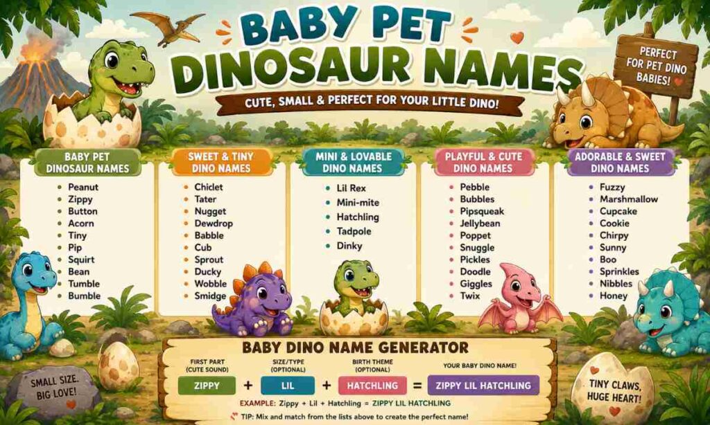 Best Pet Dinosaur Names